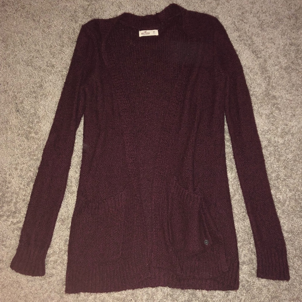 Hollister Burgundy Cartigan